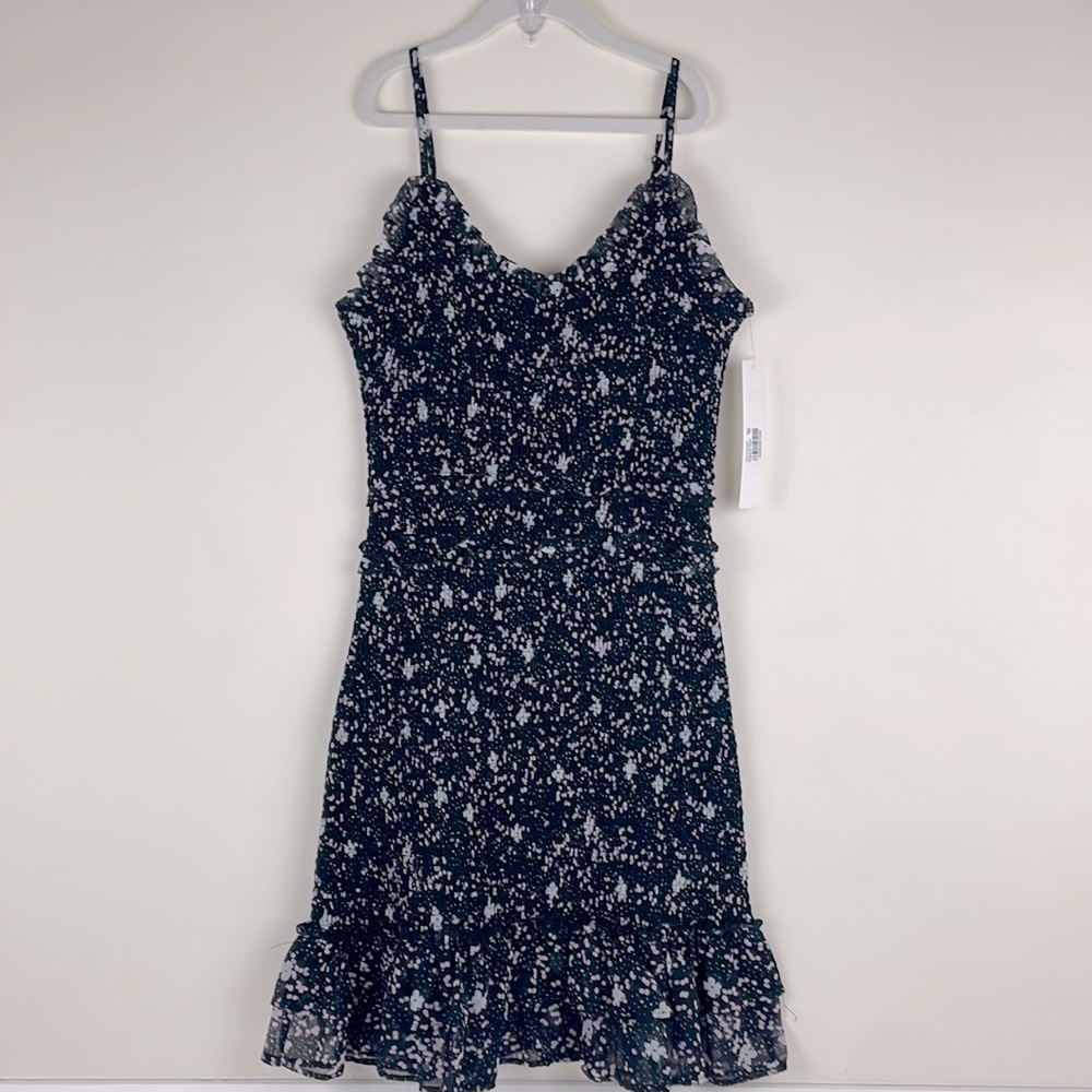 NWT Aqua smocked dress with ruffle accents size M